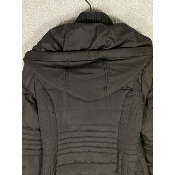 Vince Camuto Women's Medium Black Down Parka Hooded Zip Pockets Zip Closure - Picture 11 of 11